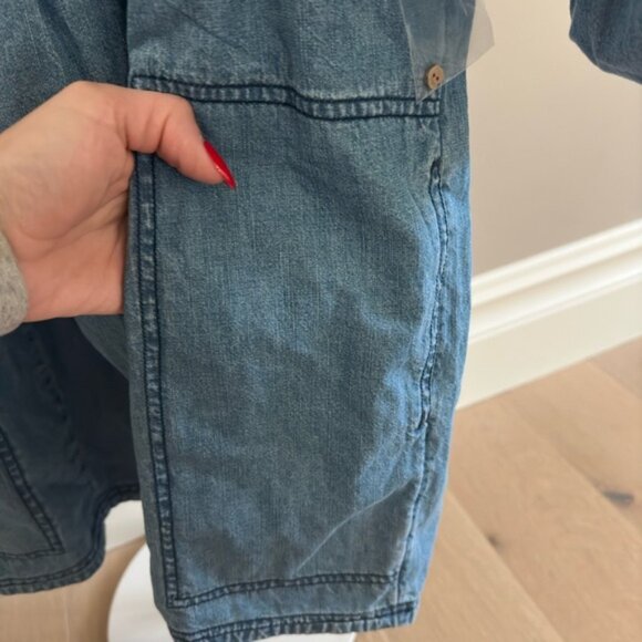 Free People “Get Obsessed” Denim Babydoll Mini Dress – Size XS – BNWT - Picture 10 of 10